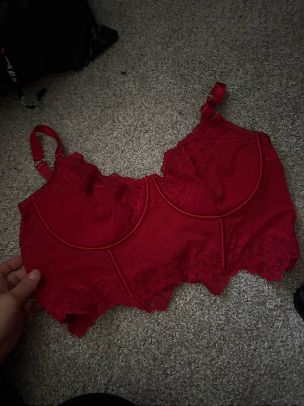 sofia by sofia vergara Red Lace Longline Underwire Bra